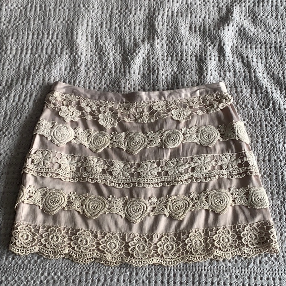 Forever 21 lace skirt in blush.